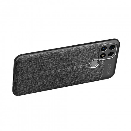 Coque Oppo A15 Effet Cuir Litchi Double line Coque Oppo A15 Effet Cuir Litchi Double line