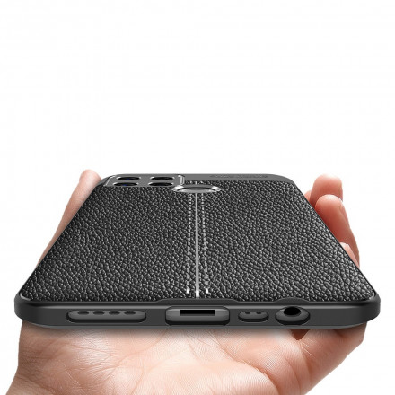 Coque Oppo A15 Effet Cuir Litchi Double line Coque Oppo A15 Effet Cuir Litchi Double line