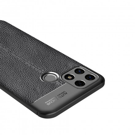 Coque Oppo A15 Effet Cuir Litchi Double line Coque Oppo A15 Effet Cuir Litchi Double line