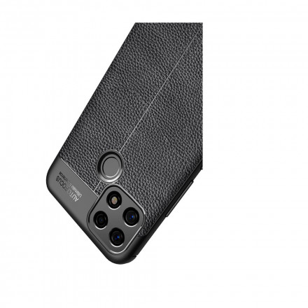 Coque Oppo A15 Effet Cuir Litchi Double line Coque Oppo A15 Effet Cuir Litchi Double line