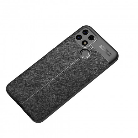 Coque Oppo A15 Effet Cuir Litchi Double line Coque Oppo A15 Effet Cuir Litchi Double line