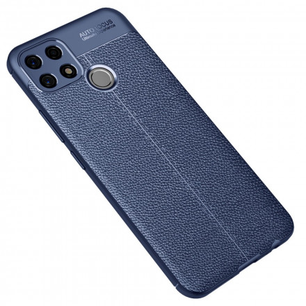 Coque Oppo A15 Effet Cuir Litchi Double line Coque Oppo A15 Effet Cuir Litchi Double line