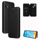 Flip Cover Oppo A15 Silicone Carbone Coloré Flip Cover Oppo A15 Silicone Carbone Coloré