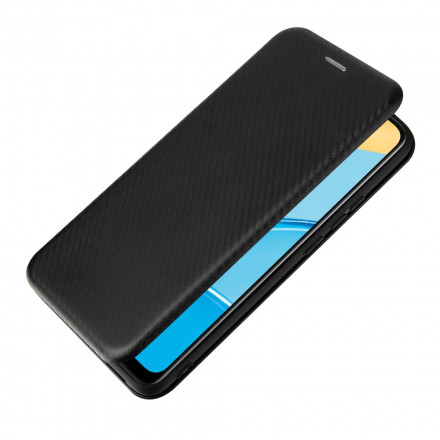 Flip Cover Oppo A15 Silicone Carbone Coloré Flip Cover Oppo A15 Silicone Carbone Coloré