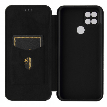 Flip Cover Oppo A15 Silicone Carbone Coloré Flip Cover Oppo A15 Silicone Carbone Coloré