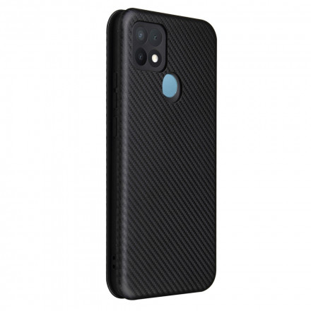 Flip Cover Oppo A15 Silicone Carbone Coloré Flip Cover Oppo A15 Silicone Carbone Coloré
