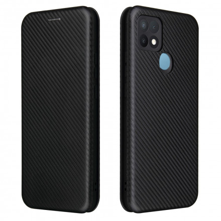 Flip Cover Oppo A15 Silicone Carbone Coloré Flip Cover Oppo A15 Silicone Carbone Coloré