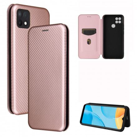 Flip Cover Oppo A15 Silicone Carbone Coloré Flip Cover Oppo A15 Silicone Carbone Coloré