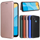 Flip Cover Oppo A15 Silicone Carbone Coloré Flip Cover Oppo A15 Silicone Carbone Coloré
