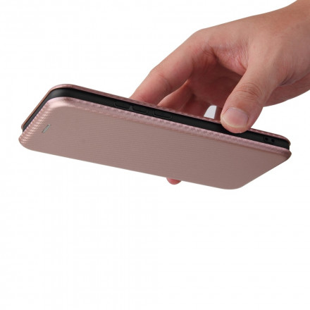 Flip Cover Oppo A15 Silicone Carbone Coloré Flip Cover Oppo A15 Silicone Carbone Coloré