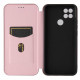 Flip Cover Oppo A15 Silicone Carbone Coloré Flip Cover Oppo A15 Silicone Carbone Coloré