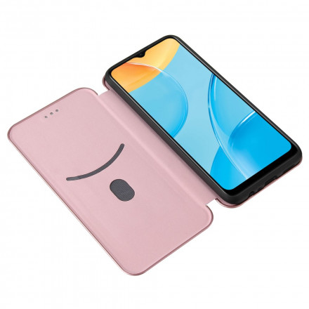 Flip Cover Oppo A15 Silicone Carbone Coloré Flip Cover Oppo A15 Silicone Carbone Coloré