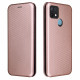 Flip Cover Oppo A15 Silicone Carbone Coloré Flip Cover Oppo A15 Silicone Carbone Coloré