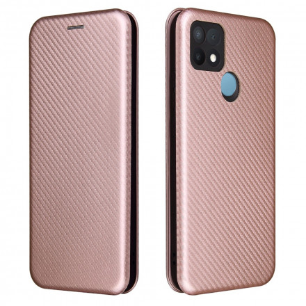 Flip Cover Oppo A15 Silicone Carbone Coloré Flip Cover Oppo A15 Silicone Carbone Coloré