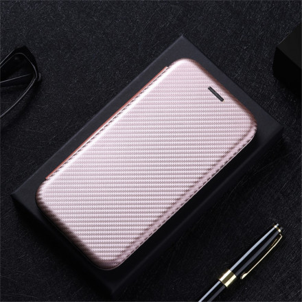 Flip Cover Oppo A15 Silicone Carbone Coloré Flip Cover Oppo A15 Silicone Carbone Coloré
