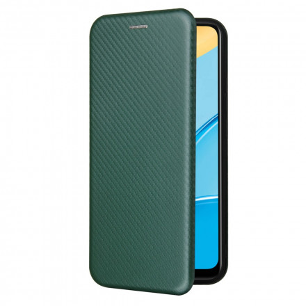 Flip Cover Oppo A15 Silicone Carbone Coloré