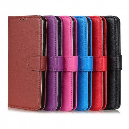 Housse Oppo A15 Simili Cuir Litchi Housse Oppo A15 Simili Cuir Litchi