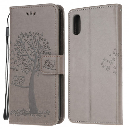 Housse Samsung Galaxy XCover 5 Arbre et Hiboux à Lanière Housse Samsung Galaxy XCover 5 Arbre et Hiboux à Lanière