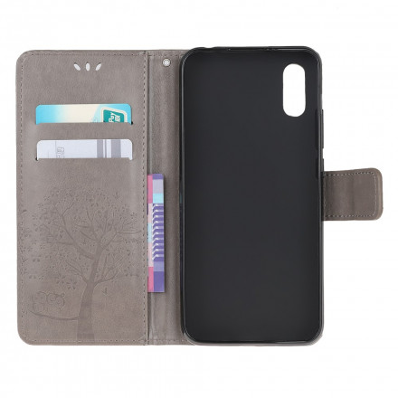 Housse Samsung Galaxy XCover 5 Arbre et Hiboux à Lanière Housse Samsung Galaxy XCover 5 Arbre et Hiboux à Lanière
