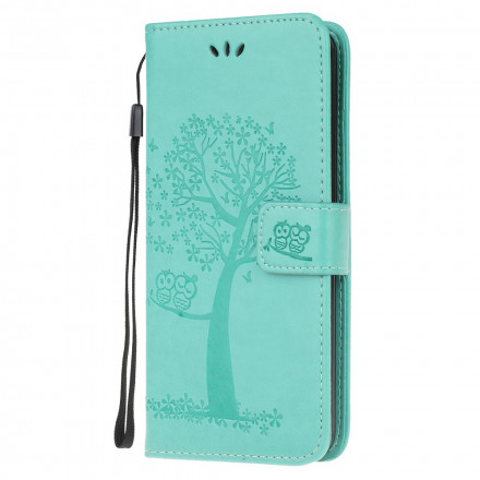 Housse Samsung Galaxy XCover 5 Arbre et Hiboux à Lanière Housse Samsung Galaxy XCover 5 Arbre et Hiboux à Lanière