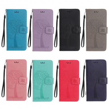 Housse Samsung Galaxy XCover 5 Arbre et Hiboux à Lanière Housse Samsung Galaxy XCover 5 Arbre et Hiboux à Lanière