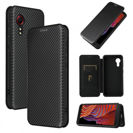 Flip Cover Samsung Galaxy XCover 5 Fibre Carbone Flip Cover Samsung Galaxy XCover 5 Fibre Carbone