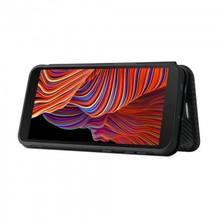 Flip Cover Samsung Galaxy XCover 5 Fibre Carbone Flip Cover Samsung Galaxy XCover 5 Fibre Carbone