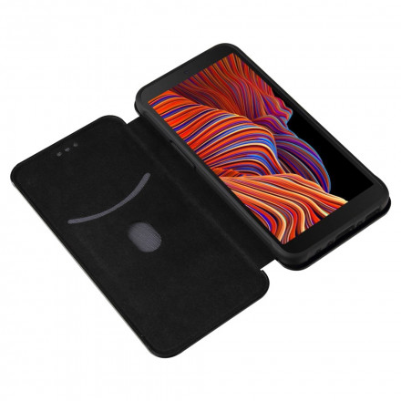 Flip Cover Samsung Galaxy XCover 5 Fibre Carbone Flip Cover Samsung Galaxy XCover 5 Fibre Carbone