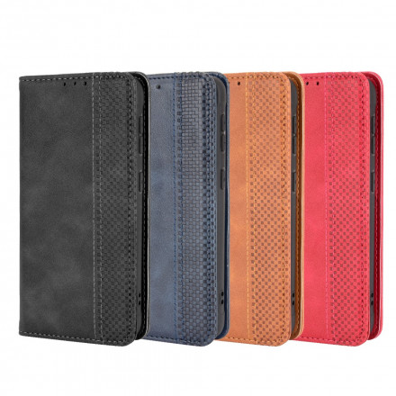 Flip Cover Samsung Galaxy XCover 5 Effet Cuir Vintage Stylisé Flip Cover Samsung Galaxy XCover 5 Effet Cuir Vintage Stylisé