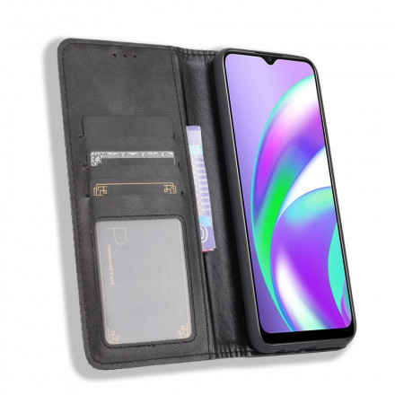Flip Cover Oppo A15 Effet Cuir Vintage Stylisé Flip Cover Oppo A15 Effet Cuir Vintage Stylisé