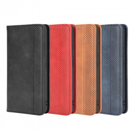 Flip Cover Oppo A15 Effet Cuir Vintage Stylisé Flip Cover Oppo A15 Effet Cuir Vintage Stylisé