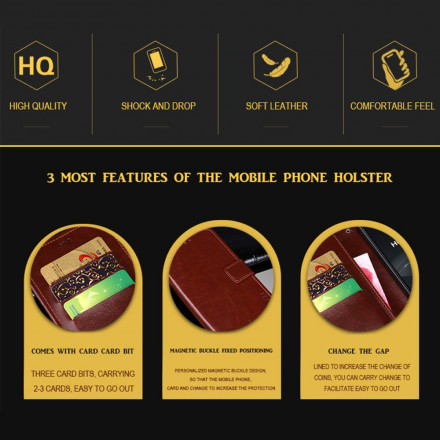 Housse Samsung Galaxy XCover 5 Simili Cuir IDEWEI Housse Samsung Galaxy XCover 5 Simili Cuir IDEWEI