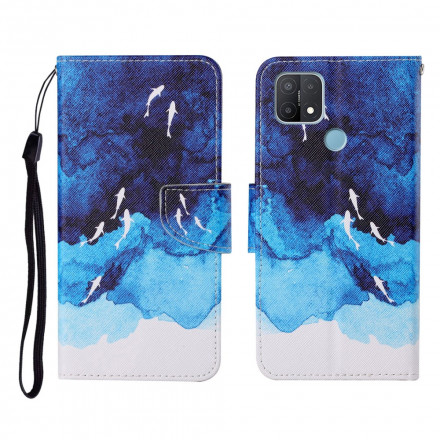 Housse Oppo A15 Mer avec lanière Housse Oppo A15 Mer avec lanière