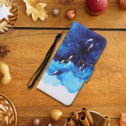 Housse Oppo A15 Mer avec lanière Housse Oppo A15 Mer avec lanière