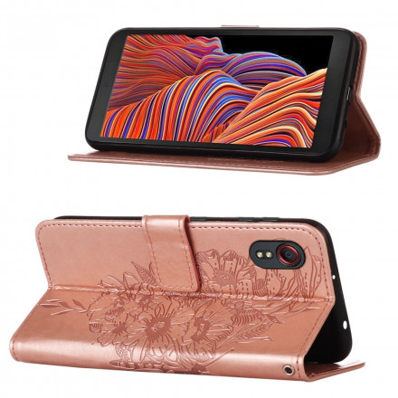 Housse Samsung Galaxy XCover 5 Papillon Design avec Lanière Housse Samsung Galaxy XCover 5 Papillon Design avec Lanière