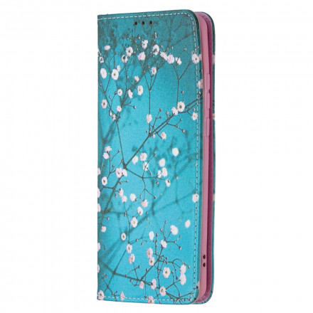 Flip Cover Huawei P50 Pro Branches Fleuries Flip Cover Huawei P50 Pro Branches Fleuries