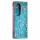 Flip Cover Huawei P50 Pro Branches Fleuries Flip Cover Huawei P50 Pro Branches Fleuries