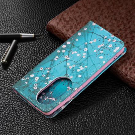 Flip Cover Huawei P50 Pro Branches Fleuries