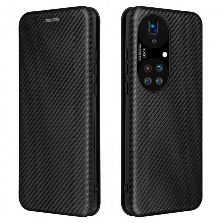 Flip Cover Huawei P50 Pro Fibre Carbone