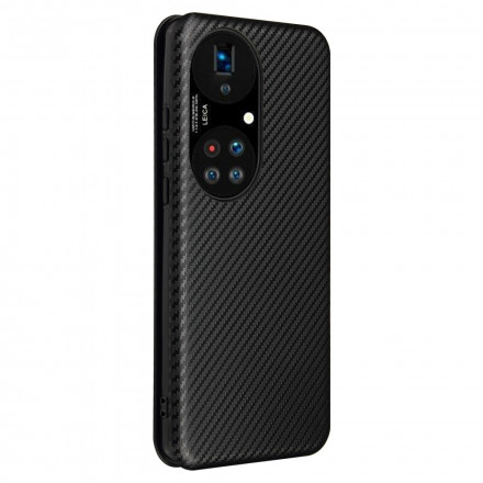 Flip Cover Huawei P50 Pro Fibre Carbone