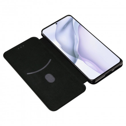 Flip Cover Huawei P50 Pro Fibre Carbone