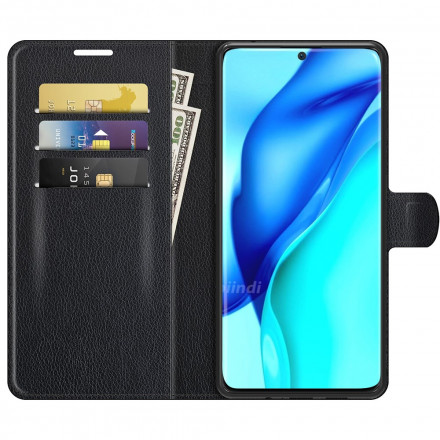 Housse Huawei P50 Pro Style Cuir Litchi Classique Housse Huawei P50 Pro Style Cuir Litchi Classique