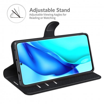 Housse Huawei P50 Pro Style Cuir Litchi Classique Housse Huawei P50 Pro Style Cuir Litchi Classique
