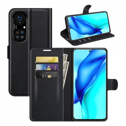 Housse Huawei P50 Pro Style Cuir Litchi Classique Housse Huawei P50 Pro Style Cuir Litchi Classique