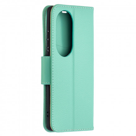 Housse Huawei P50 Pro Litchi Rabat Oblique Housse Huawei P50 Pro Litchi Rabat Oblique