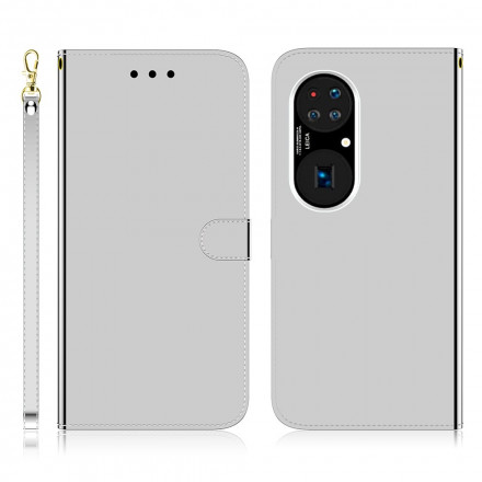 Housse Huawei P50 Pro Simili Cuir Couverture MIroir Housse Huawei P50 Pro Simili Cuir Couverture MIroir