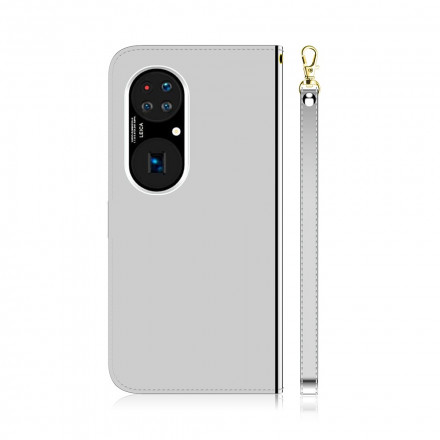 Housse Huawei P50 Pro Simili Cuir Couverture MIroir Housse Huawei P50 Pro Simili Cuir Couverture MIroir
