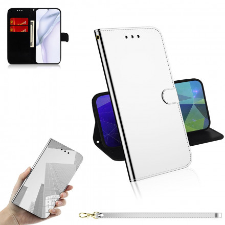 Housse Huawei P50 Pro Simili Cuir Couverture MIroir Housse Huawei P50 Pro Simili Cuir Couverture MIroir