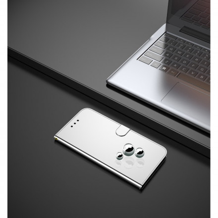 Housse Huawei P50 Pro Simili Cuir Couverture MIroir Housse Huawei P50 Pro Simili Cuir Couverture MIroir