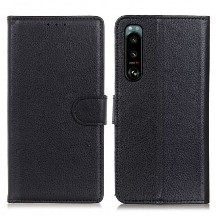 Housse Sony Xperia 5 III Simili Cuir Traditionnel Litchi Housse Sony Xperia 5 III Simili Cuir Traditionnel Litchi